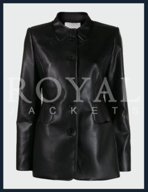 Black Leather Coat for women - Royal Jackets