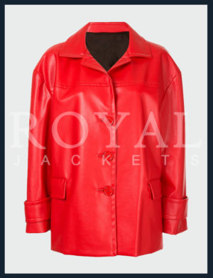 Lozoa red leather jacket for women - Royal Jackets