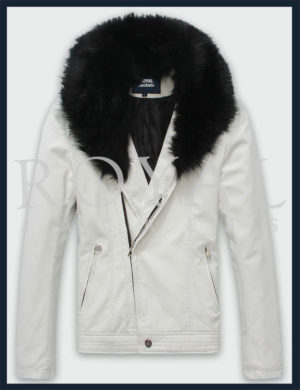 Mens Rabbit Fur Leather Jacket