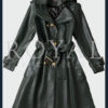 Womens Stylish Lambskin leather trench coat
