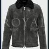 Mole Suede Leather Jacket For Menback