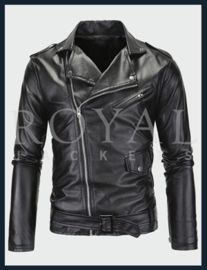 Slim Motorcycle Homme Leather Jacket for Men