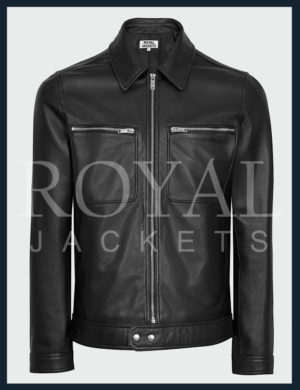 REISS FENWICK-Leather-Jacket-For-Men